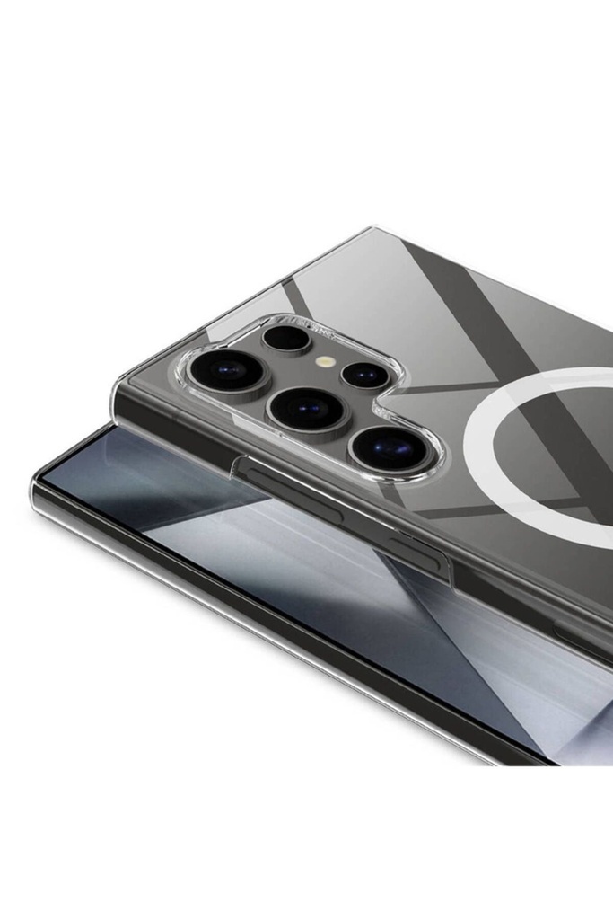 Samsung Galaxy S24 Ultra Uyumlu Kılıf Kamera Korumalı Magsafe Sert PC Zore Porto Kapak