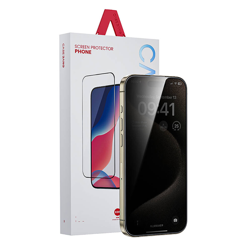 Apple iPhone 15 Pro Max Uyumlu Casebang Privacy Hayalet Ekran Koruyucu + Kolay Uygulama Aparatı - 2