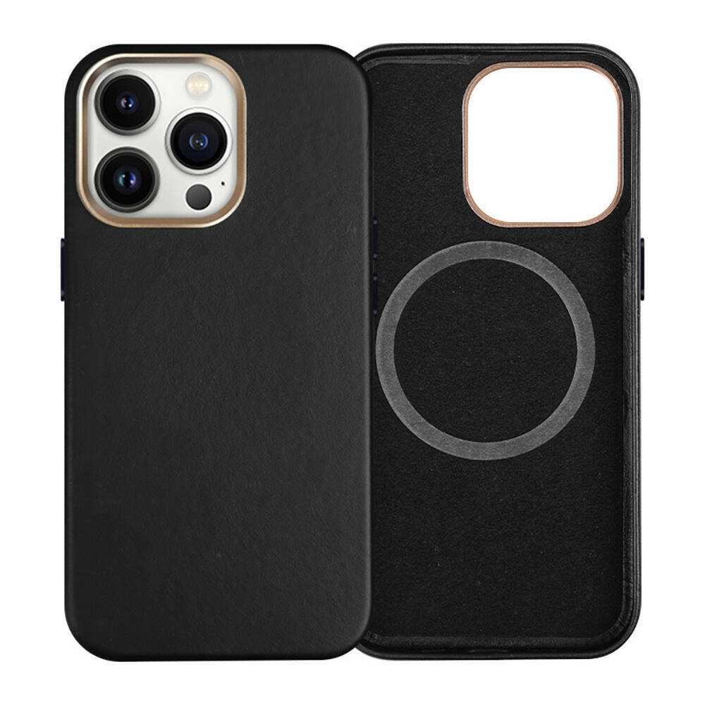 Apple iPhone 14 Pro Max Uyumlu Kılıf Magsafe Şarj Özellikli PU Deri Zore Adora Kapak - 1