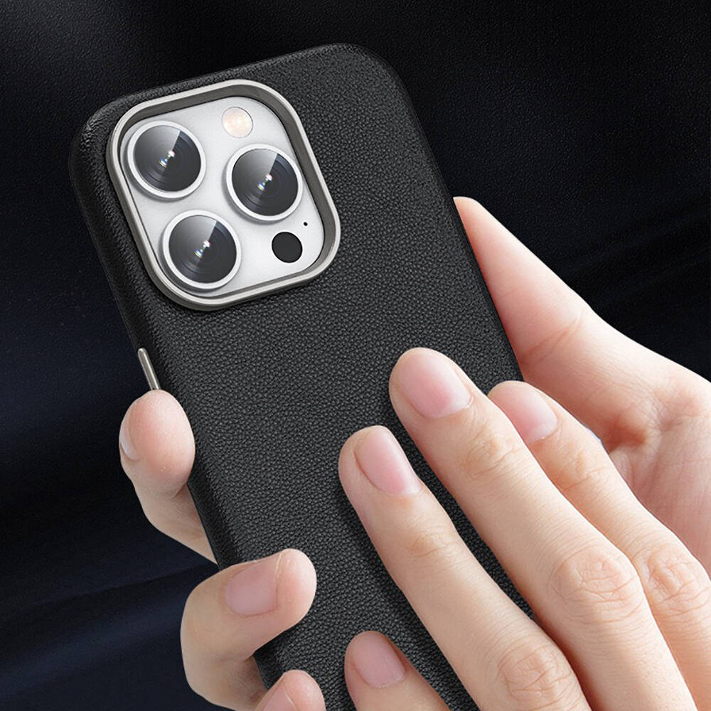 Apple iPhone 14 Pro Max Uyumlu Kılıf Magsafe Şarj Özellikli PU Deri Zore Adora Kapak - 7