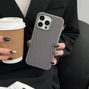 Apple iPhone 14 Uyumlu Kılıf Magsafe Şarj Özellikli Karbon Fiber Görünümlü Zore Troy Kapak - 1