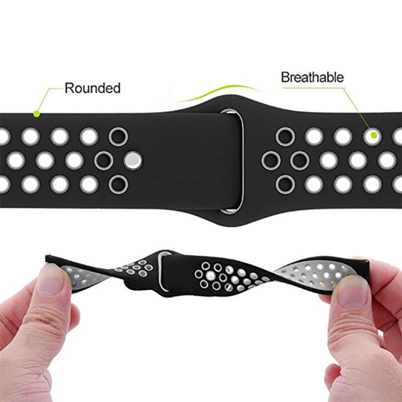 Samsung Galaxy Watch 42mm Uyumlu (20mm) KRD-02 Silikon Kordon - 4