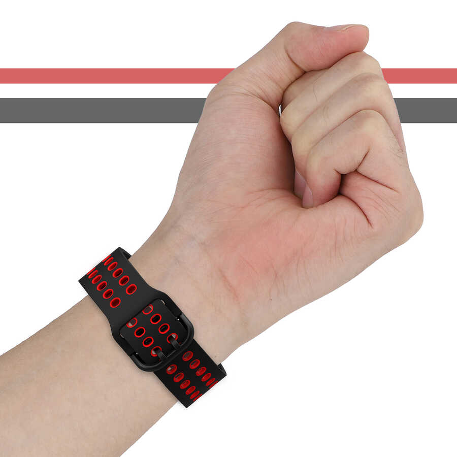 Samsung Galaxy Watch 4 Classic 46mm Uyumlu KRD-02 Silikon Kordon - 1