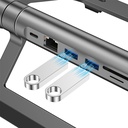 Wiwu A821CH 8in1 Hub Bağlantı İstasyonlu Notebook Laptop Standı PD3.0/USB3.0/RJ45 (1000Mbps)/SD/TF/HDMI (4K@30Hz) - 3