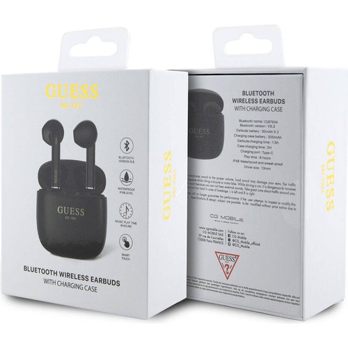 Guess Orjinal Lisanslı Klasik EST Yazı Logolu TWS Bluetooth Kulaklık