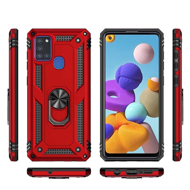 Samsung Galaxy A21S Uyumlu Kılıf Zore Vega Kapak - 4