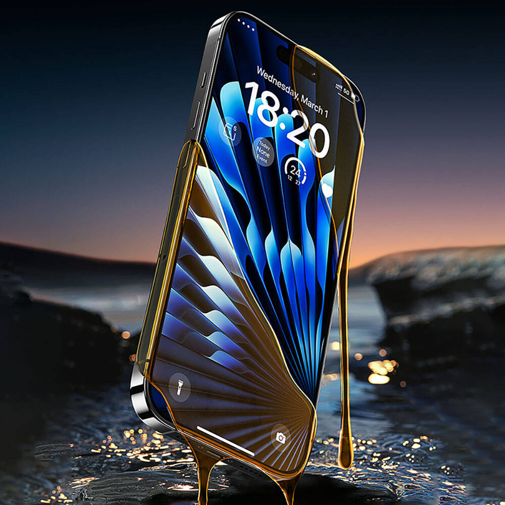 Apple iPhone 15 Pro Uyumlu Benks Glass Warrior Safir Coating Ekran Koruyucu + Kolay Uygulama Aparatlı - 10