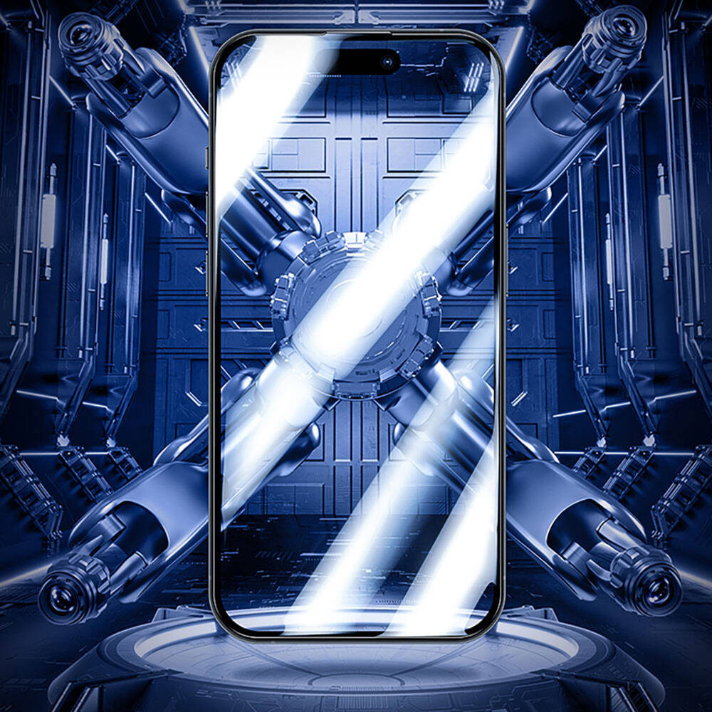 Apple iPhone 15 Pro Uyumlu Benks Glass Warrior Safir Coating Ekran Koruyucu + Kolay Uygulama Aparatlı - 14