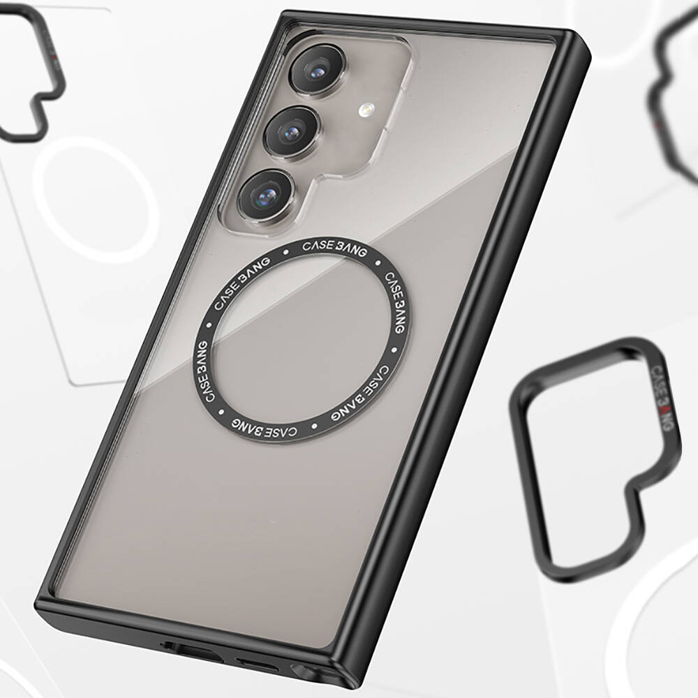 Samsung Galaxy S24 Plus Uyumlu Kılıf Magsafe Şarj Özellikli Casebang Body Frame Kapak - 1