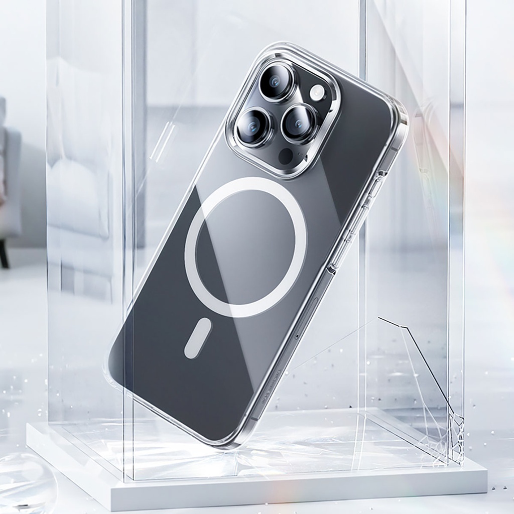 Apple iPhone 15 Pro Max Uyumlu Kılıf Magsafe Şarj Özellikli Benks ​​​​​​Crystal Serisi Şeffaf Kapak - 2