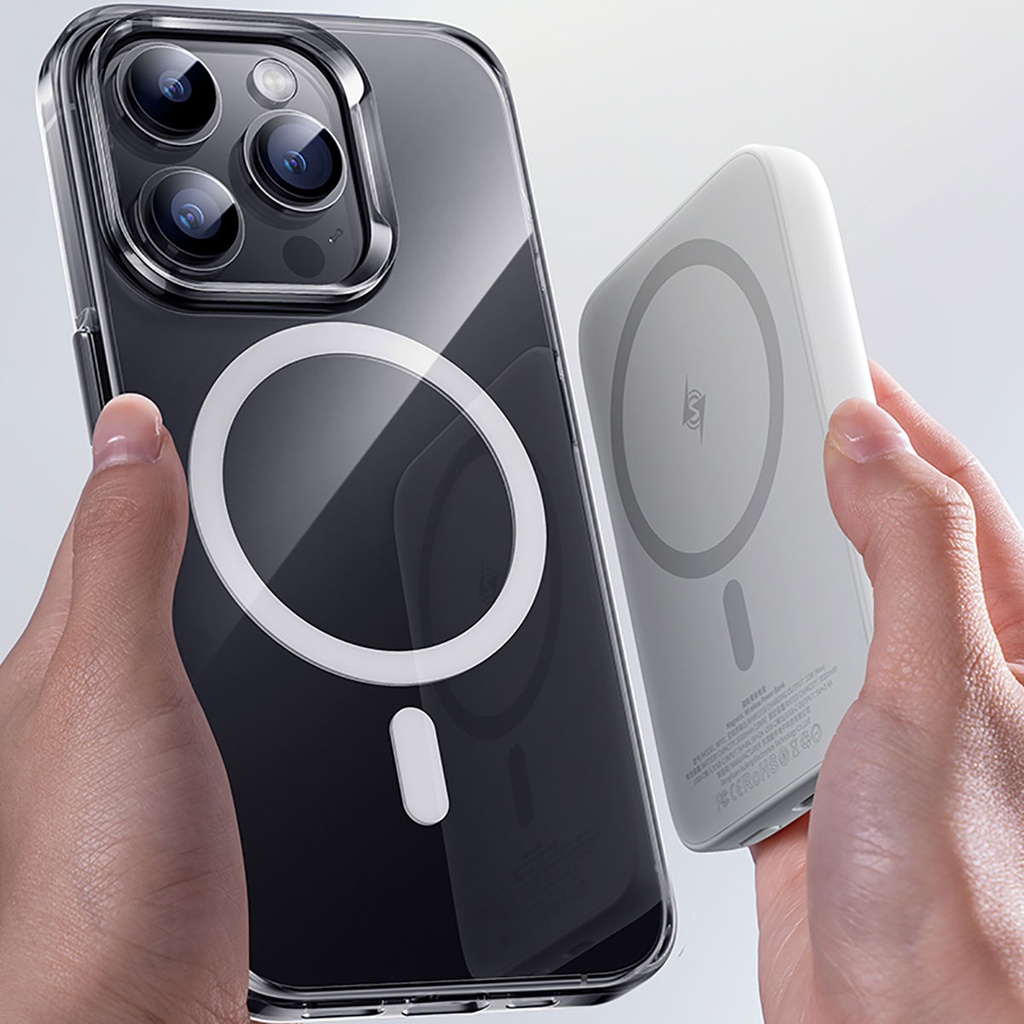 Apple iPhone 15 Pro Max Uyumlu Kılıf Magsafe Şarj Özellikli Benks ​​​​​​Crystal Serisi Şeffaf Kapak - 10
