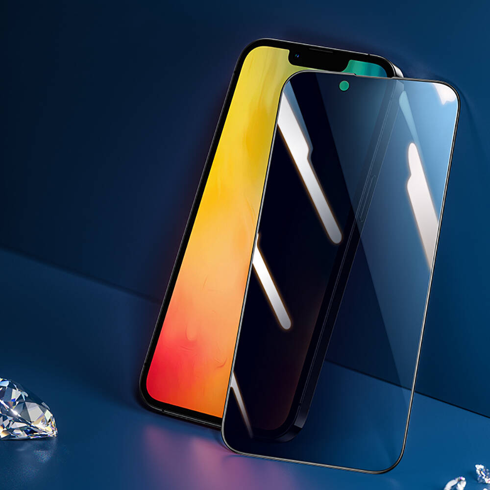 Apple iPhone 14 Uyumlu Hidrofobik Ve Oleofobik Özellikli Benks Privacy Air Shield Ekran Koruyucu 10'lu Paket - 2
