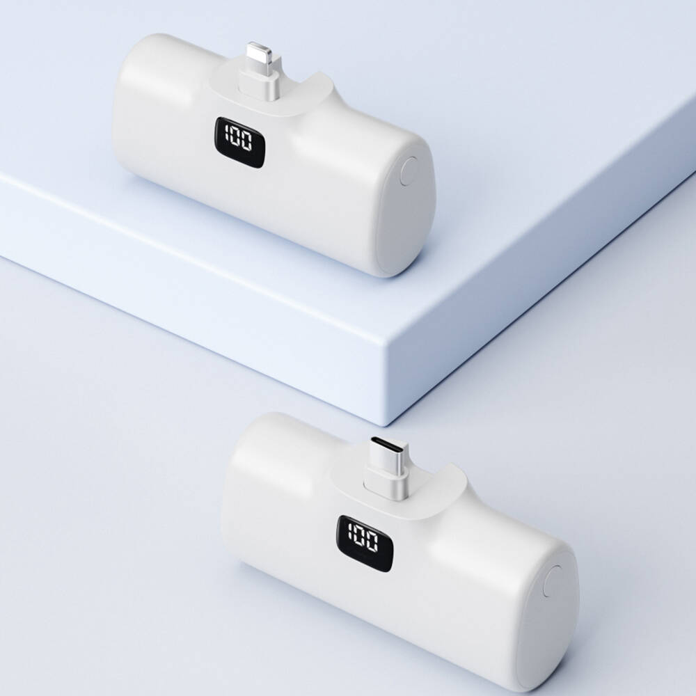 Wiwu Wi-P017 Capsule Serisi 2in1 Mini Taşınabilir Standlı Lightning Powerbank 5000mAh - 6