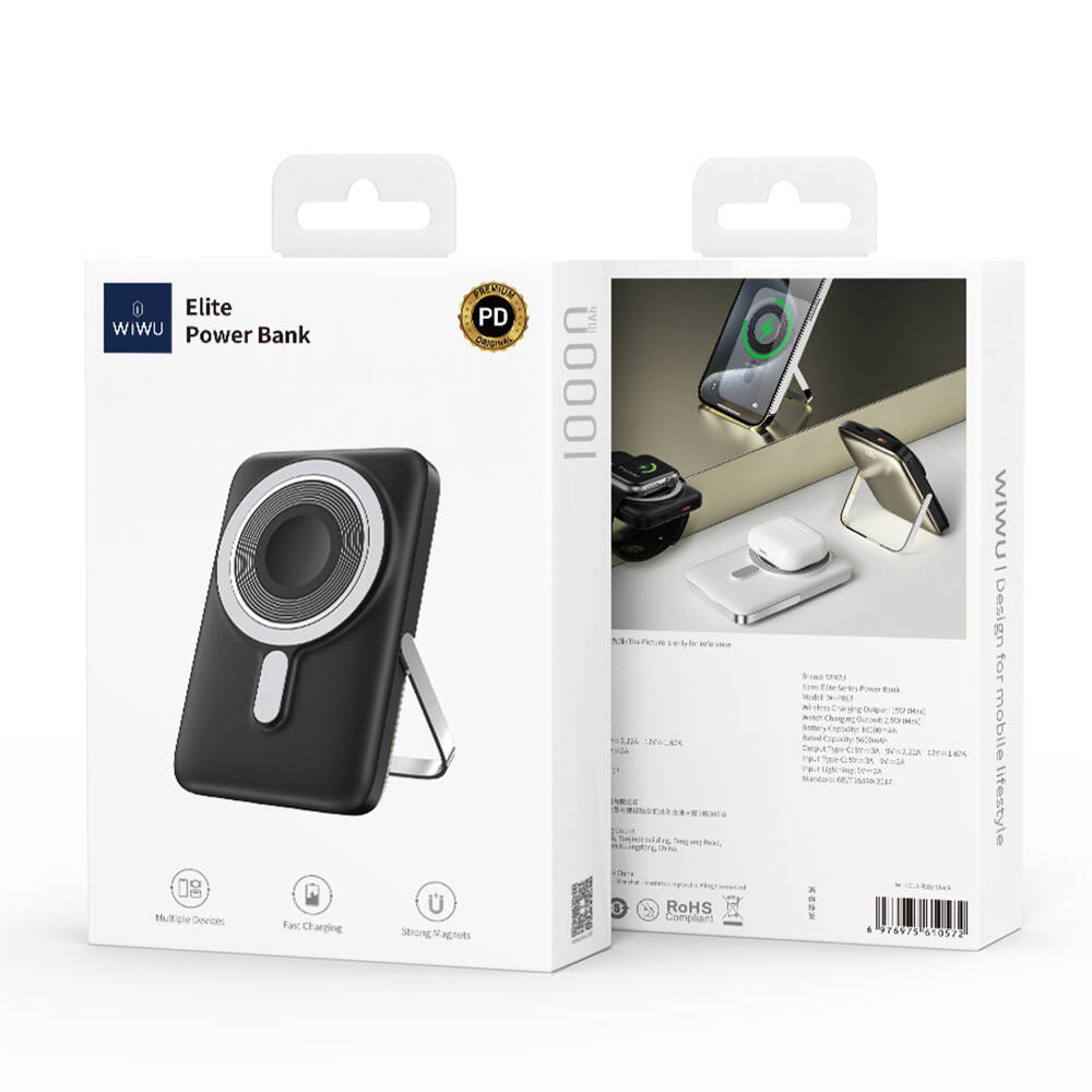 Wiwu Wi-P018 Elite Serisi Led Ekranlı Magsafe Powerbank PD 20W 10000mAh - 5
