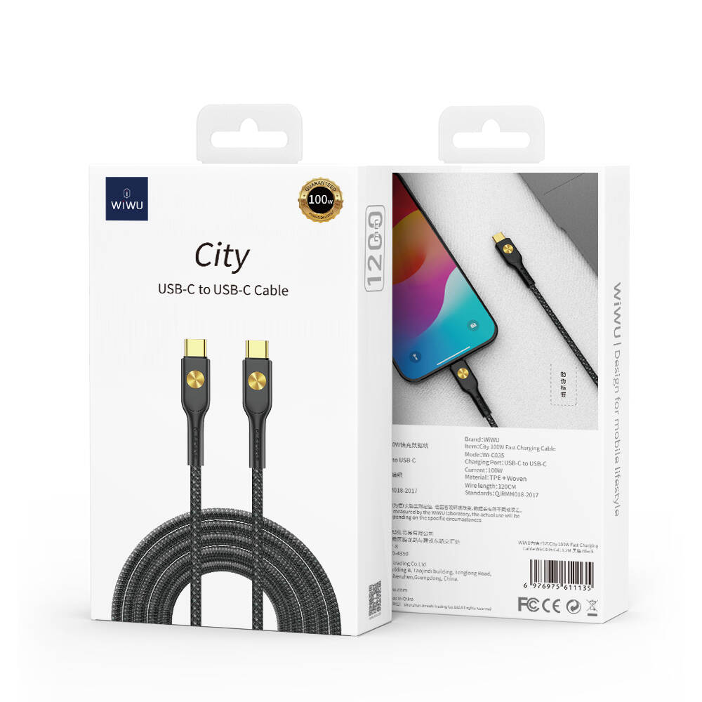 Wiwu Wi-C035 Type-C to Type-C PD Kablo 100W 120cm - 9