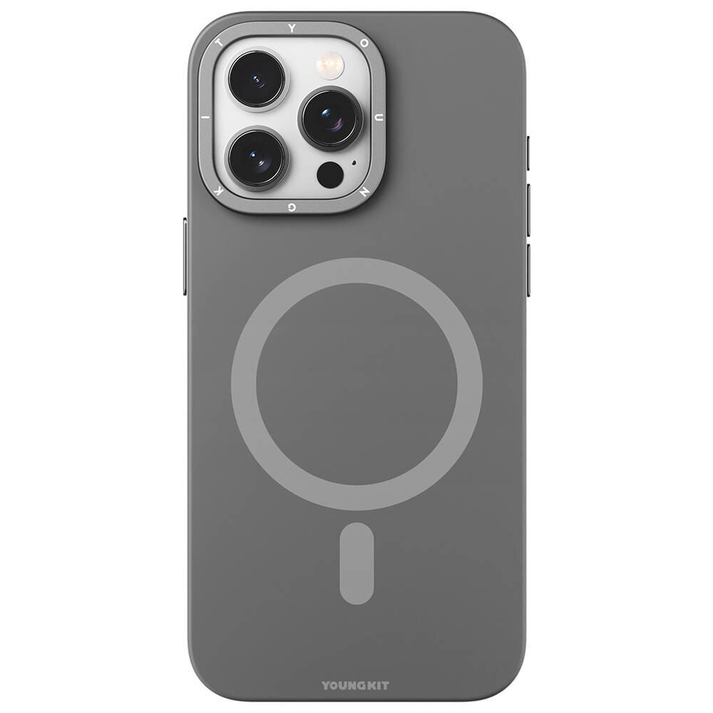 Apple iPhone 14 Pro Max Uyumlu Kılıf Magsafe Şarj Özellikli Çizilmeye ve Aşınmaya Dayanıklı Youngkit Velvet Magnet Serisi Kapak - 3