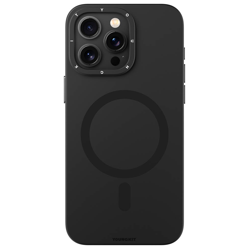 Apple iPhone 15 Pro Max Uyumlu Kılıf Magsafe Şarj Özellikli Çizilmeye ve Aşınmaya Dayanıklı Youngkit Velvet Magnet Serisi Kapak - 4