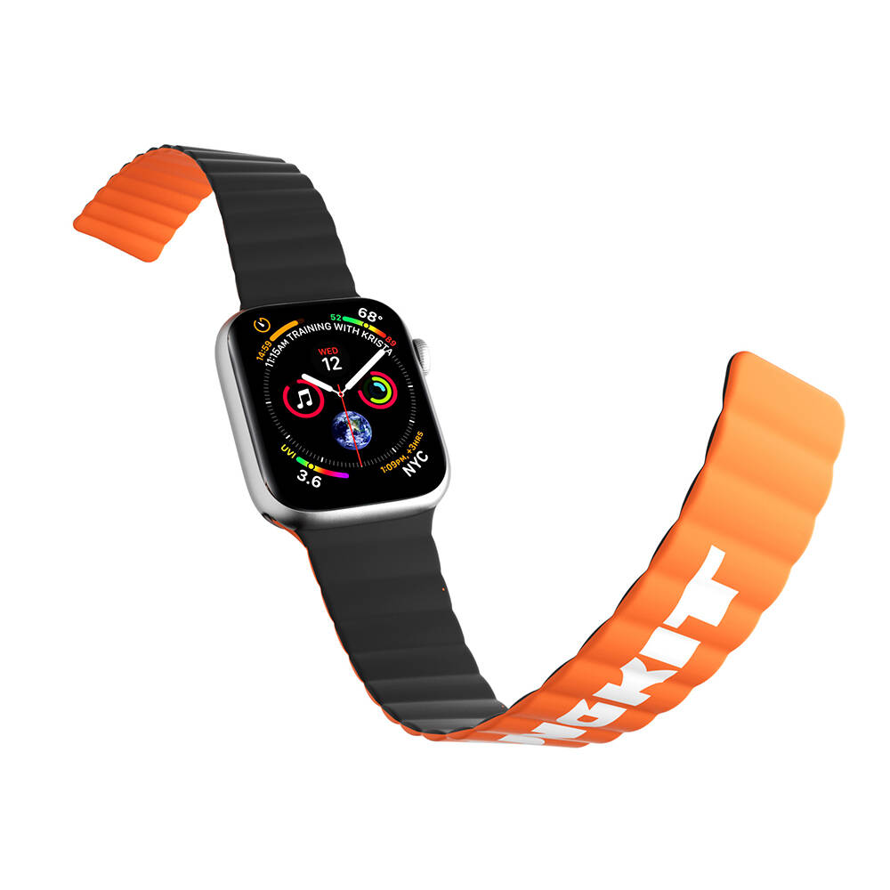 Apple Watch 40mm Uyumlu Kordon Youngkit Classical Magnetik Tak Çıkar Silikon Strap Kayış - 1