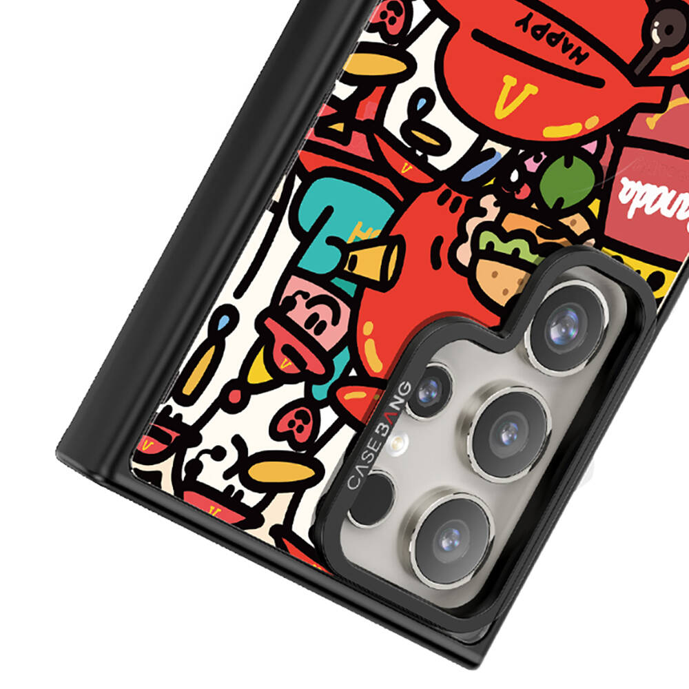 Samsung Galaxy S24 Ultra Uyumlu Magsafe Şarj Özellikli Casebang Ahhey Serisi Arka Panel - 8