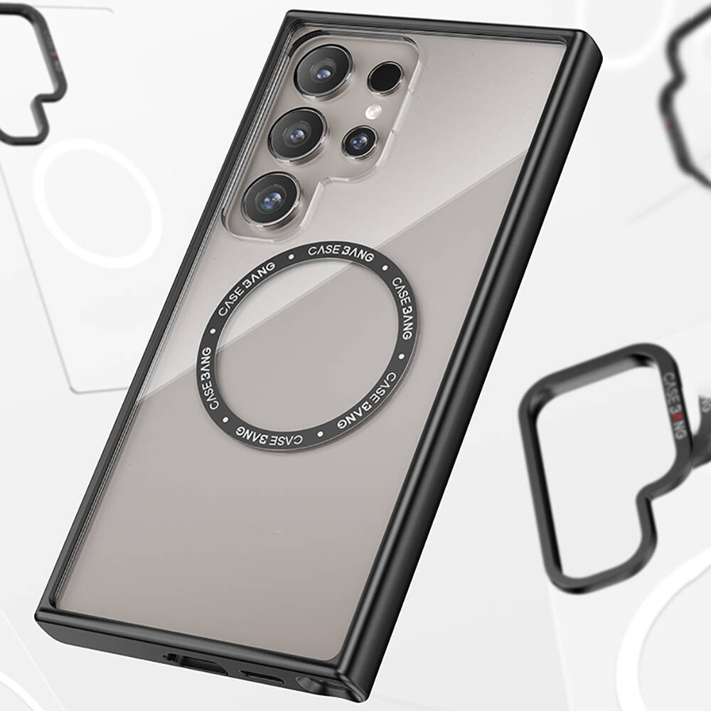 Samsung Galaxy S24 Ultra Uyumlu Kılıf Magsafe Şarj Özellikli Casebang Body Frame Kapak - 1