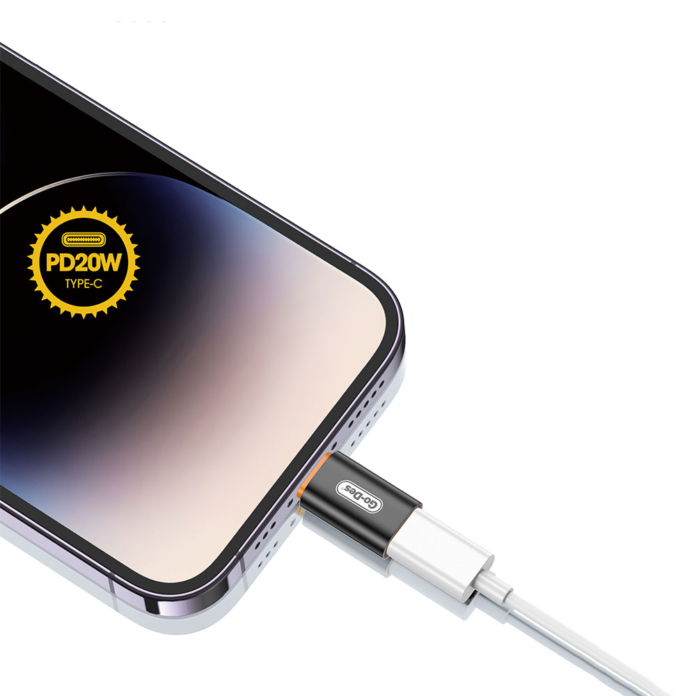 Go Des GD-CT064 Type-C to Lightning PD20W Şarj ve Ses Destekli Dönüştürücü - 3