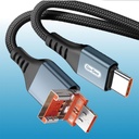 Go Des GD-UC593 Biyonik Terminal Tasarım PD65W Type-C to Type-C & USB-A to Type-C Kablo - 3