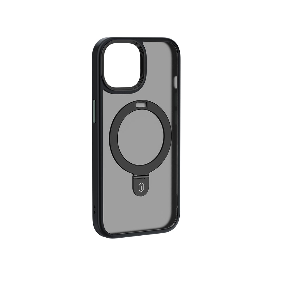 Apple iPhone 15 Plus Uyumlu Kılıf Wiwu ZMM-010 Magsafe Şarj Özellikli Mat Arka Yüzey Standlı Kapak - 4