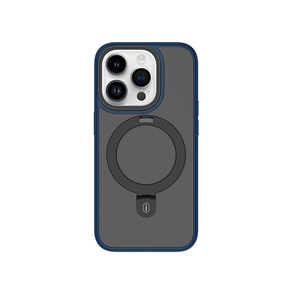 Apple iPhone 15 Pro Max Uyumlu Kılıf Wiwu ZMM-010 Magsafe Şarj Özellikli Mat Arka Yüzey Standlı Kapak - 5