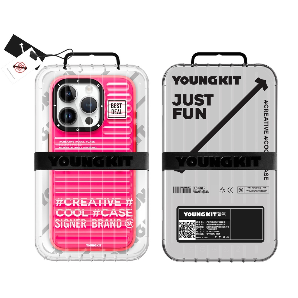 Apple iPhone 15 Pro Max Uyumlu Kılıf YoungKit Luggage FireFly Serisi Kapak - 18