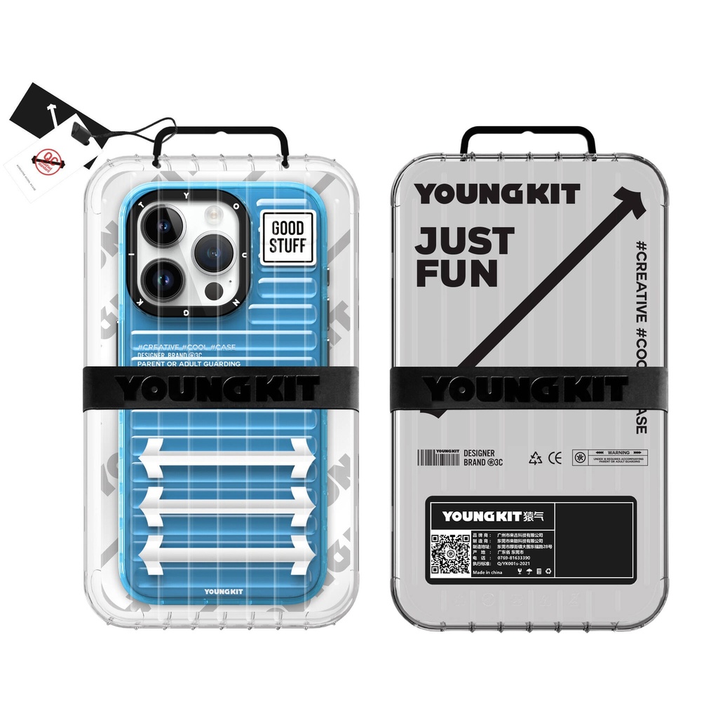 Apple iPhone 15 Pro Max Uyumlu Kılıf YoungKit Luggage FireFly Serisi Kapak - 19