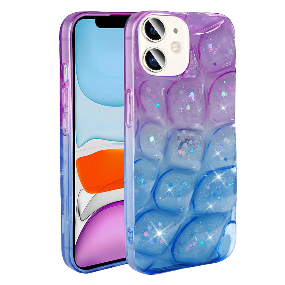Apple iPhone 11 Uyumlu Kılıf Simli 3D Desenli Zore Hacar Kapak - 8