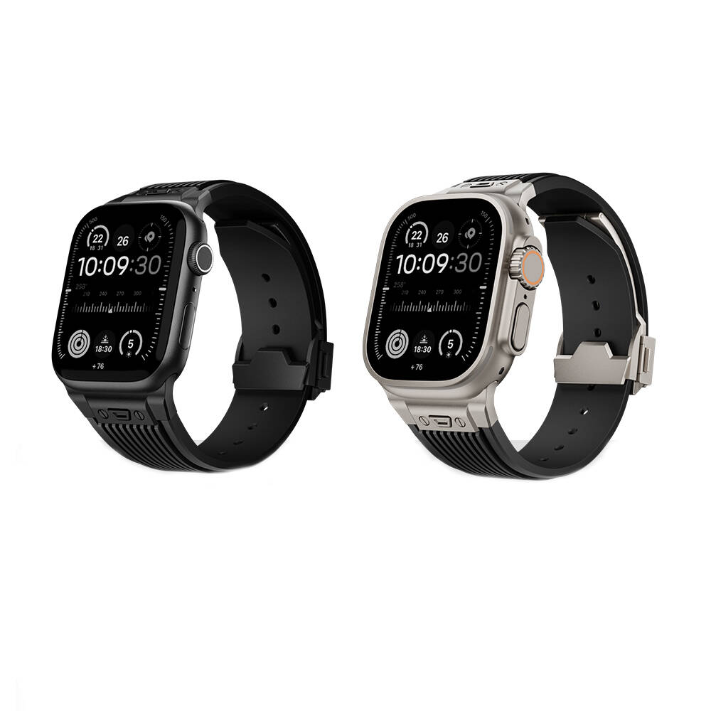 Apple Watch 7 45mm Uyumlu Zore KRD-113 Spor Görünümlü Silikon Kordon - 11