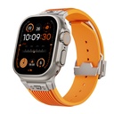 Apple Watch 7 45mm Uyumlu KRD-113 Spor Görünümlü Silikon Kordon