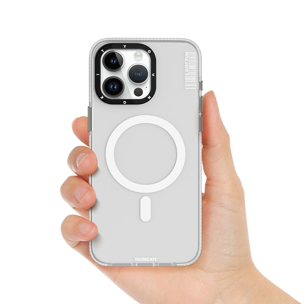 Apple iPhone 15 Pro Max Uyumlu Kılıf Magsafe Şarj Özellikli YoungKit Crystal Color Serisi Kapak - 6