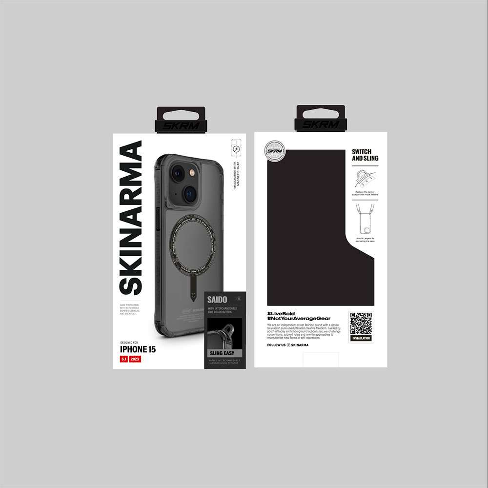 Apple iPhone 15 Uyumlu Kılıf SkinArma Şeffaf Airbag Tasarımlı Magsafe Şarj Özellikli Saido Kapak - 6