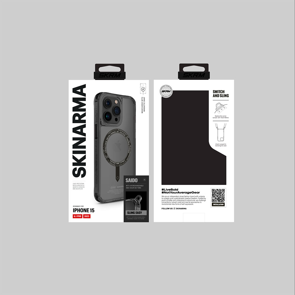 Apple iPhone 15 Pro Max Uyumlu Kılıf SkinArma Şeffaf Airbag Tasarımlı Magsafe Şarj Özellikli Saido Kapak - 10
