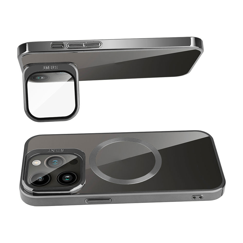 Apple iPhone 15 Pro Max Uyumlu Kılıf Magsafe Wireless Şarj Özellikli Standlı Zore Klon Kapak - 1