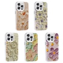 Apple iPhone 15 Pro Max Uyumlu Kılıf Çiçek Desenli Parlak Taşlı Sert Silikon Zore Garden Kapak - 11