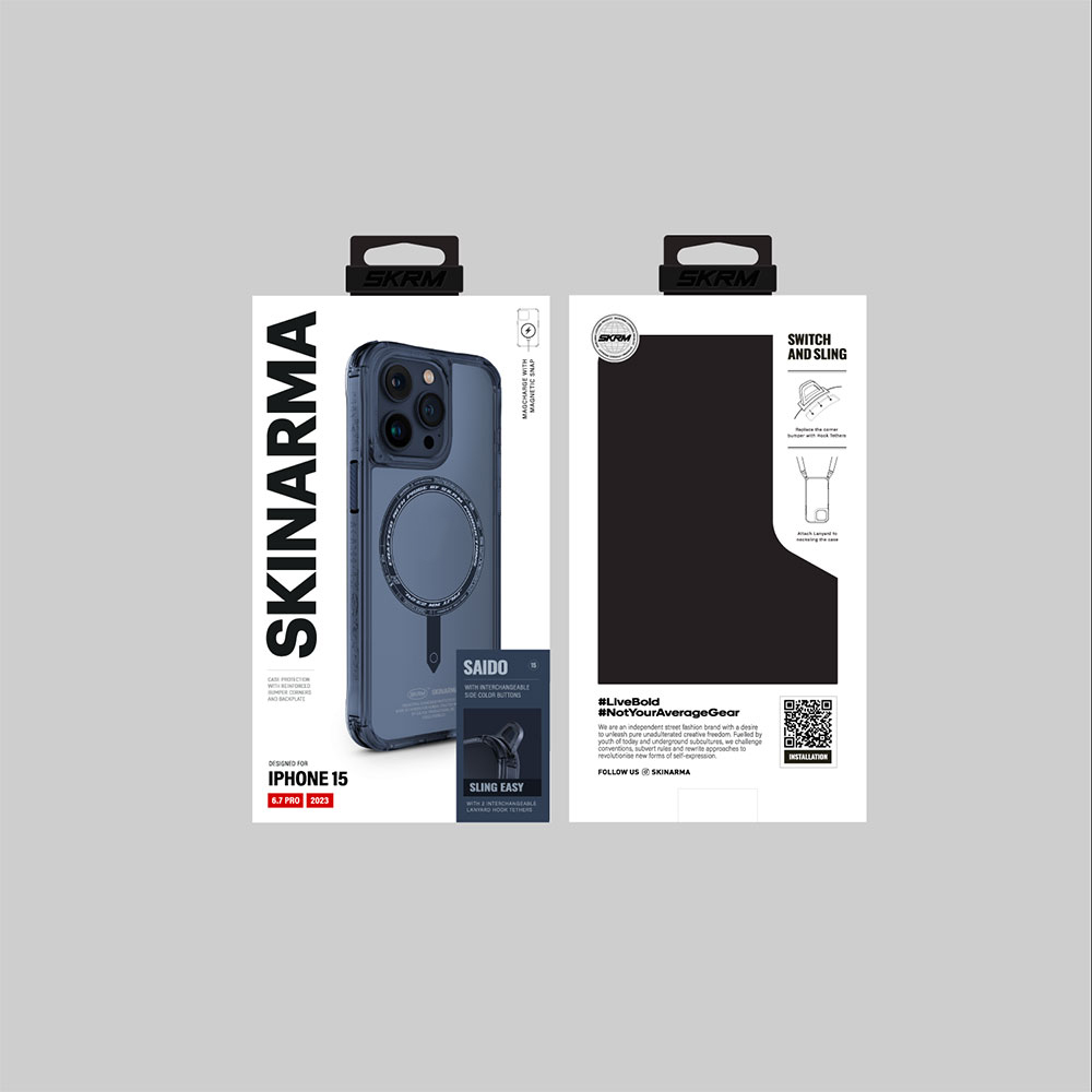 Apple iPhone 15 Pro Uyumlu Kılıf SkinArma Şeffaf Airbag Tasarımlı Magsafe Şarj Özellikli Saido Kapak - 4