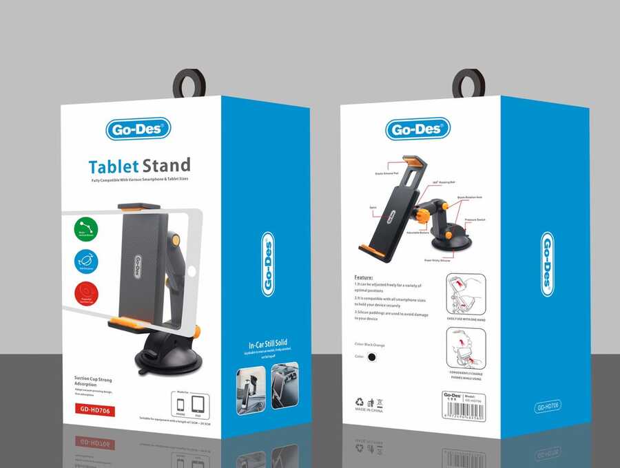 ​​​Go Des GD-HD706 Araç Telefon ve Tablet Tutucu - 1