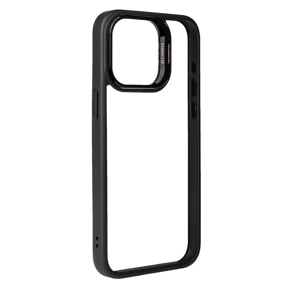 Apple iPhone 15 Pro Uyumlu Kılıf Kamera Lens Korumalı Standlı Zore Klon Lensli Kapak - 3