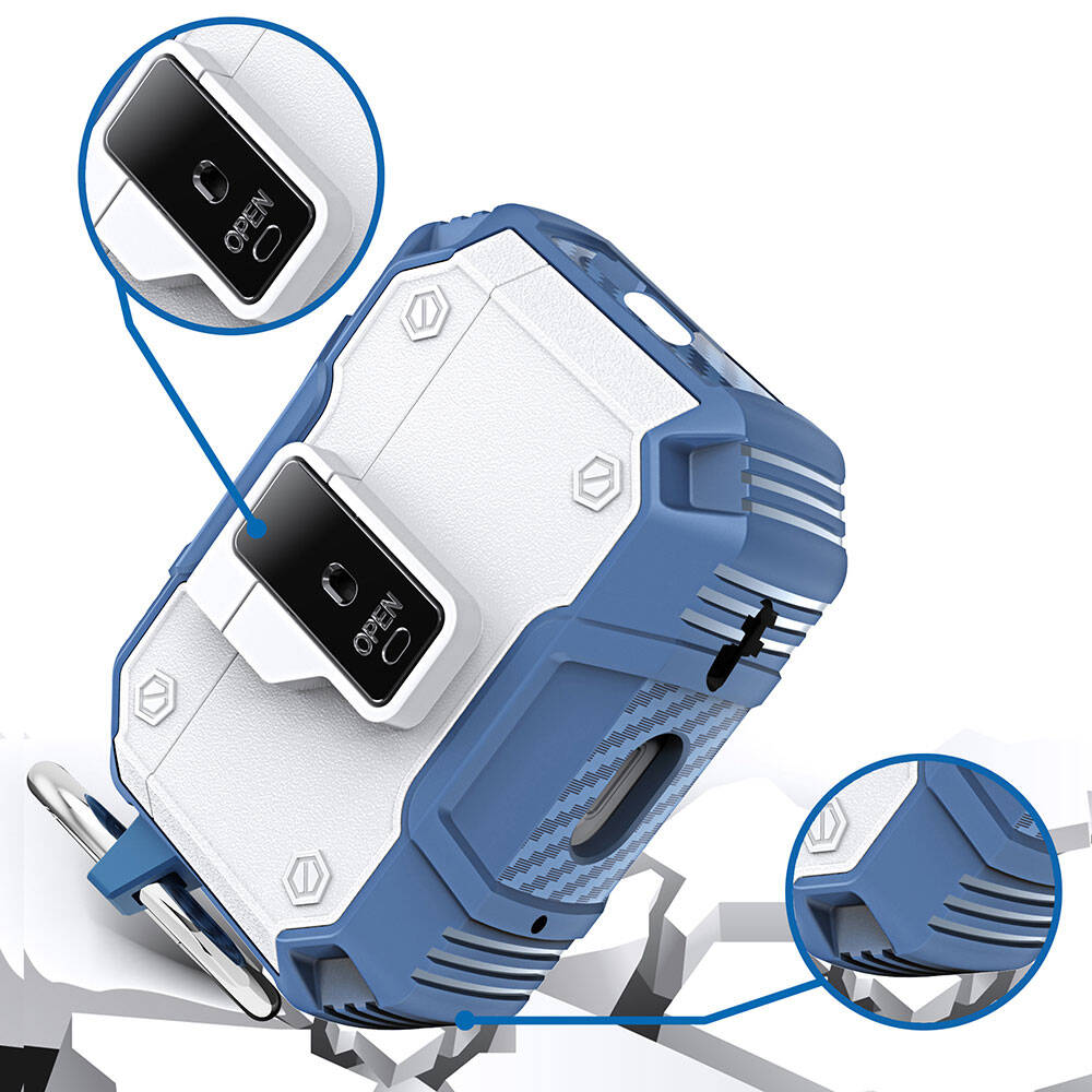 Apple Airpods Pro Uyumlu Zore Airbag 35 Darbelere Karşı Dayanıklı Düğmeli Kılıf - 6