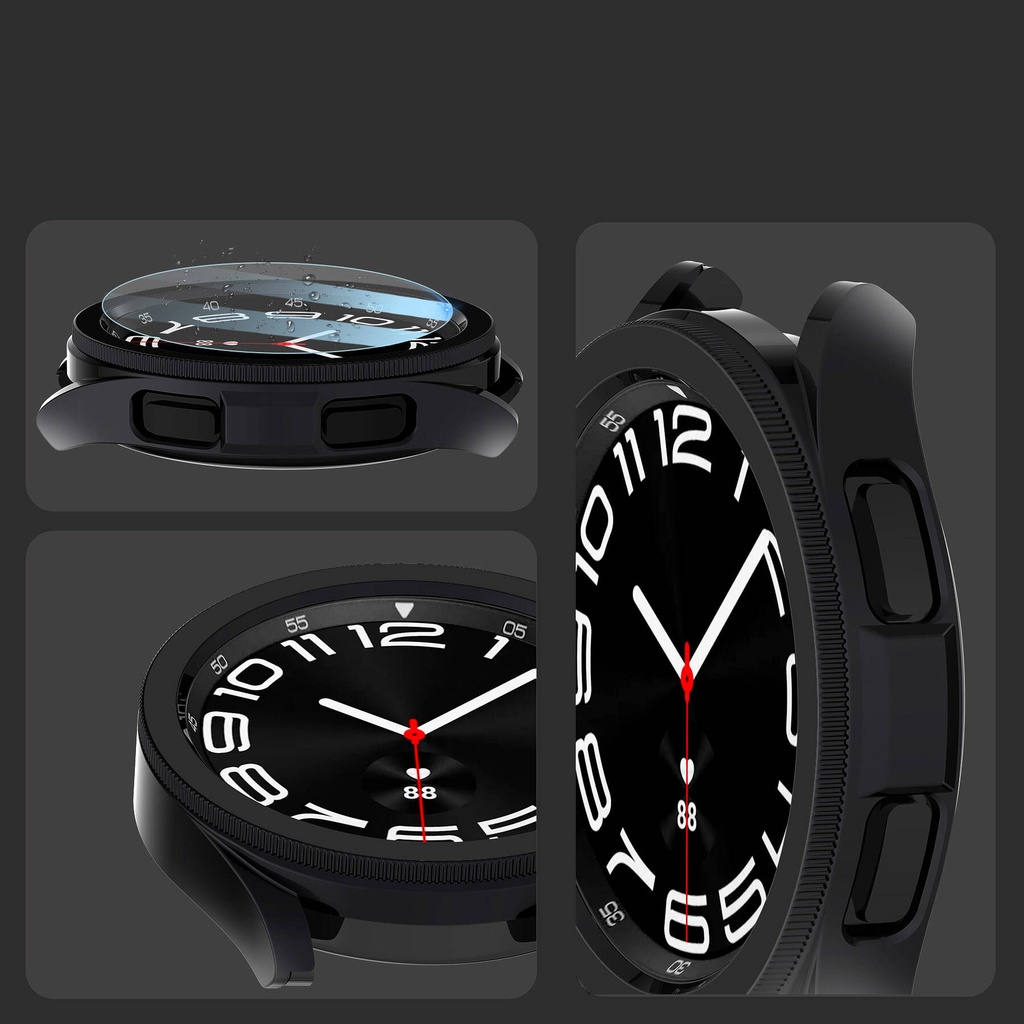 Samsung Galaxy Watch 6 Classic 43mm Uyumlu Sert PC Kasa ve Ekran Koruyucu Zore Watch Gard 29 - 2