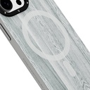 Apple iPhone 15 Pro Uyumlu Kılıf Magsafe Şarj Özellikli Sararmaya Dayanıklı Youngkit Wood Forest Serisi Kapak - 2