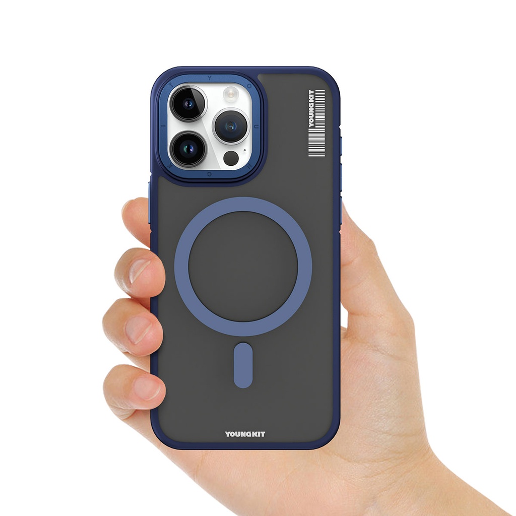 Apple iPhone 14 Uyumlu Kılıf Magsafe Şarj Özellikli Youngkit Rock Sand Serisi Kapak - 2