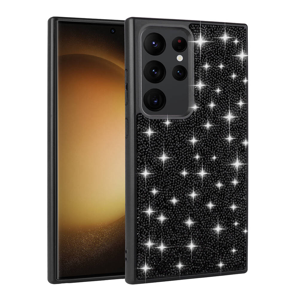 Samsung Galaxy S24 Ultra Uyumlu Kılıf Parlak Taşlı Tasarım Zore Pırlanta Kapak - 2