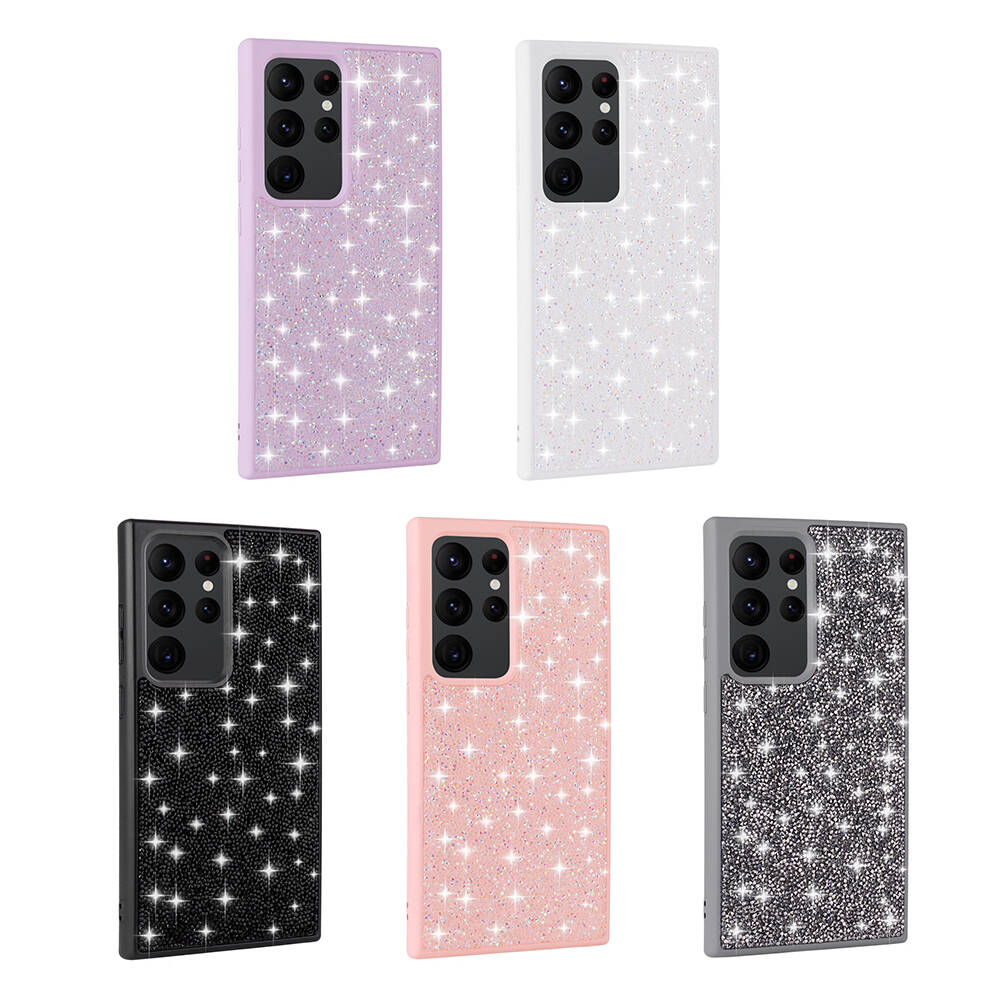 Samsung Galaxy S24 Ultra Uyumlu Kılıf Parlak Taşlı Tasarım Zore Pırlanta Kapak - 3