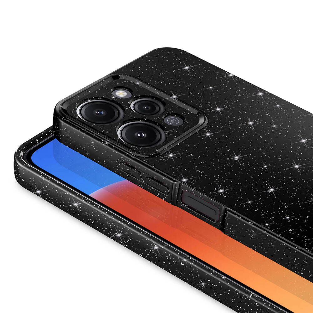 Xiaomi Redmi 12 Uyumlu Kılıf Kamera Korumalı Simli Lüks Zore Koton Kapak - 1