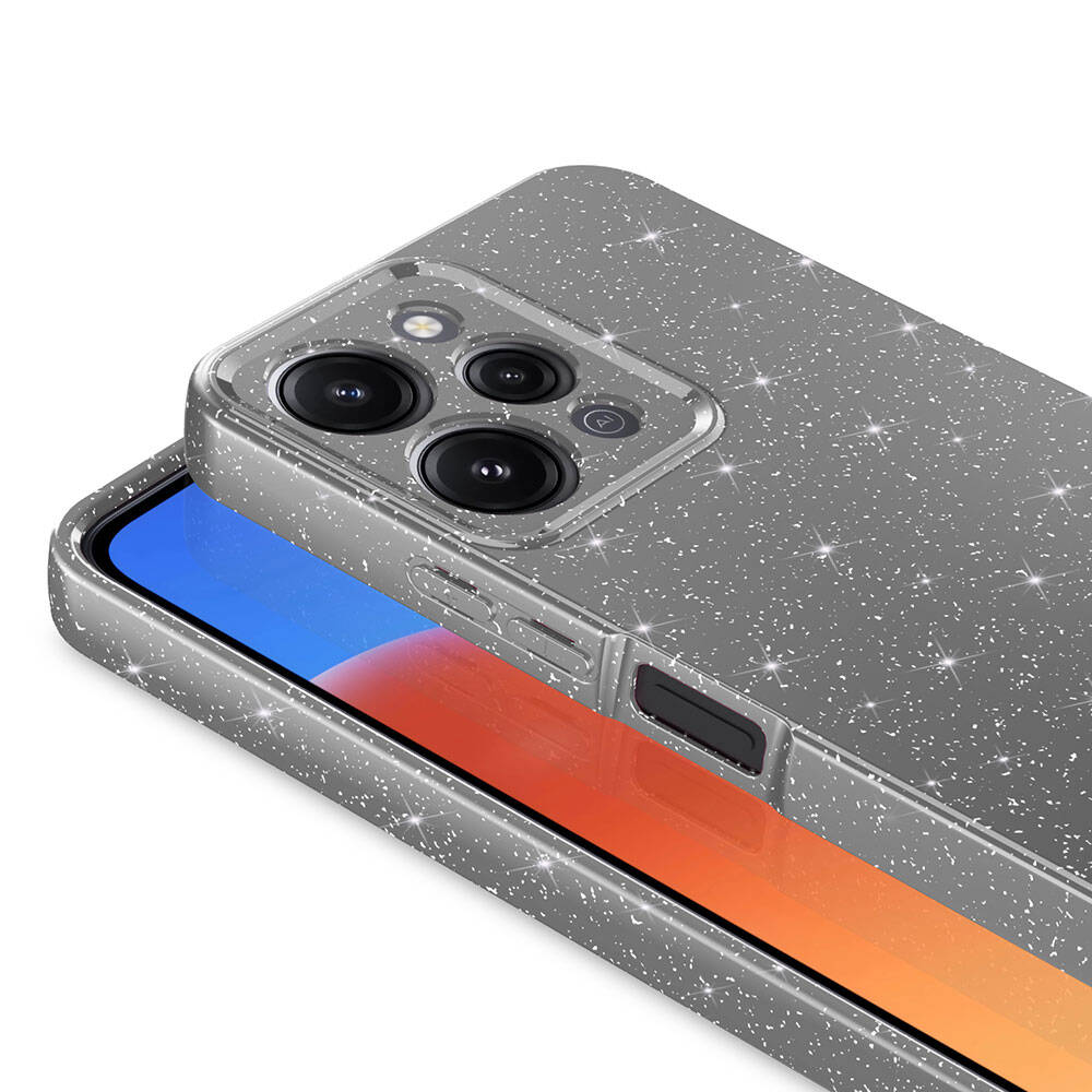 Xiaomi Redmi 12 Uyumlu Kılıf Kamera Korumalı Simli Lüks Zore Koton Kapak - 3