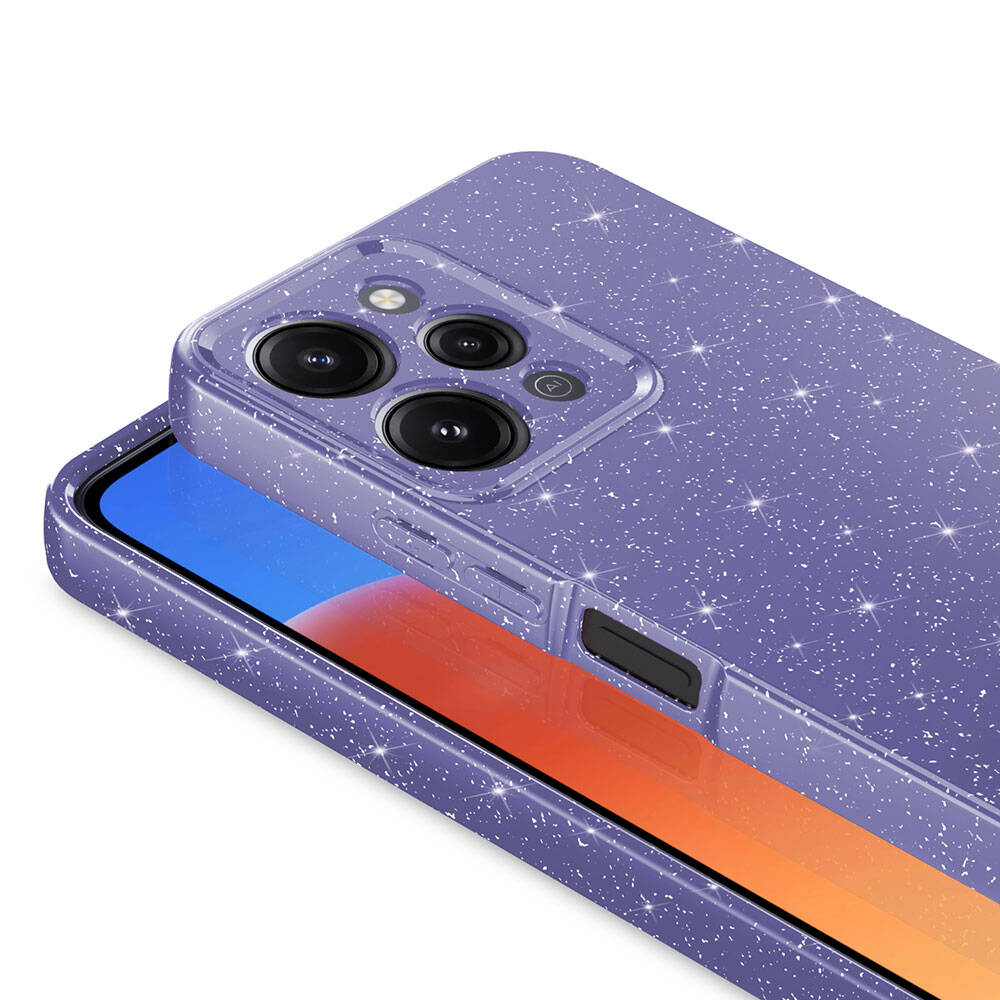 Xiaomi Redmi 12 Uyumlu Kılıf Kamera Korumalı Simli Lüks Zore Koton Kapak - 4